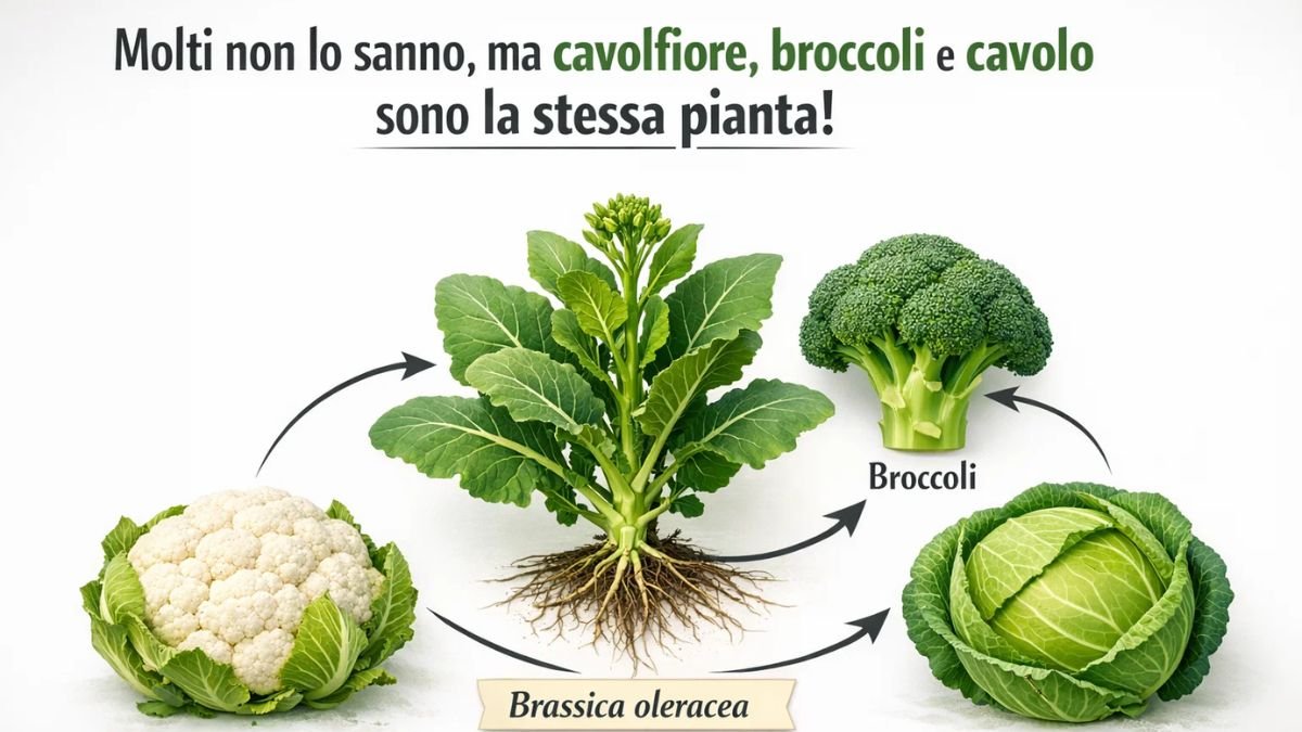 Molti non lo sanno, ma cavolfiore, broccoli e cavolo sono in realtà diverse varietà della stessa pianta
